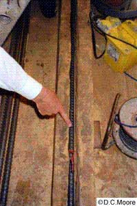 Weak beam upgrade using high tensile rebar and epoxy pouring grout